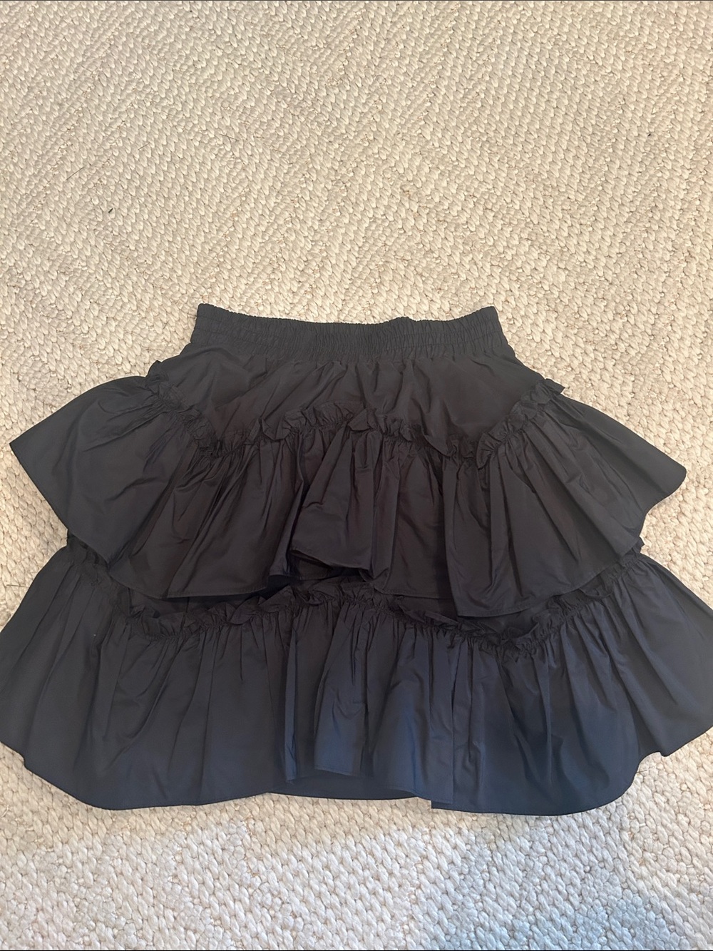 Topshop Black Tiered Mini Skirt